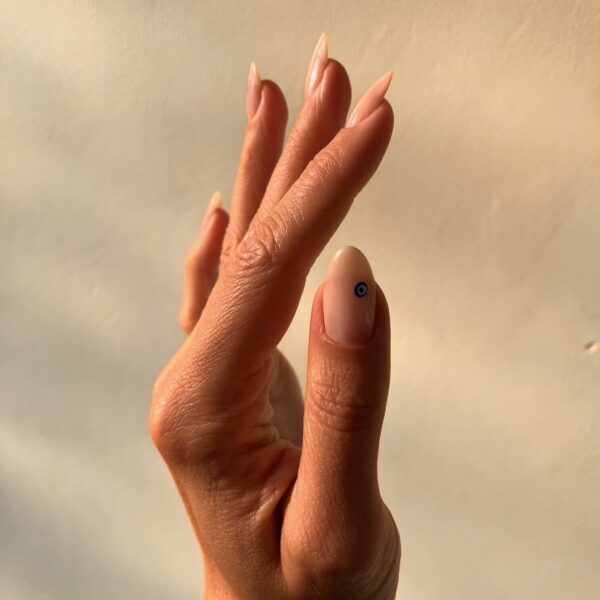 Simple nail art, evil eye nail art